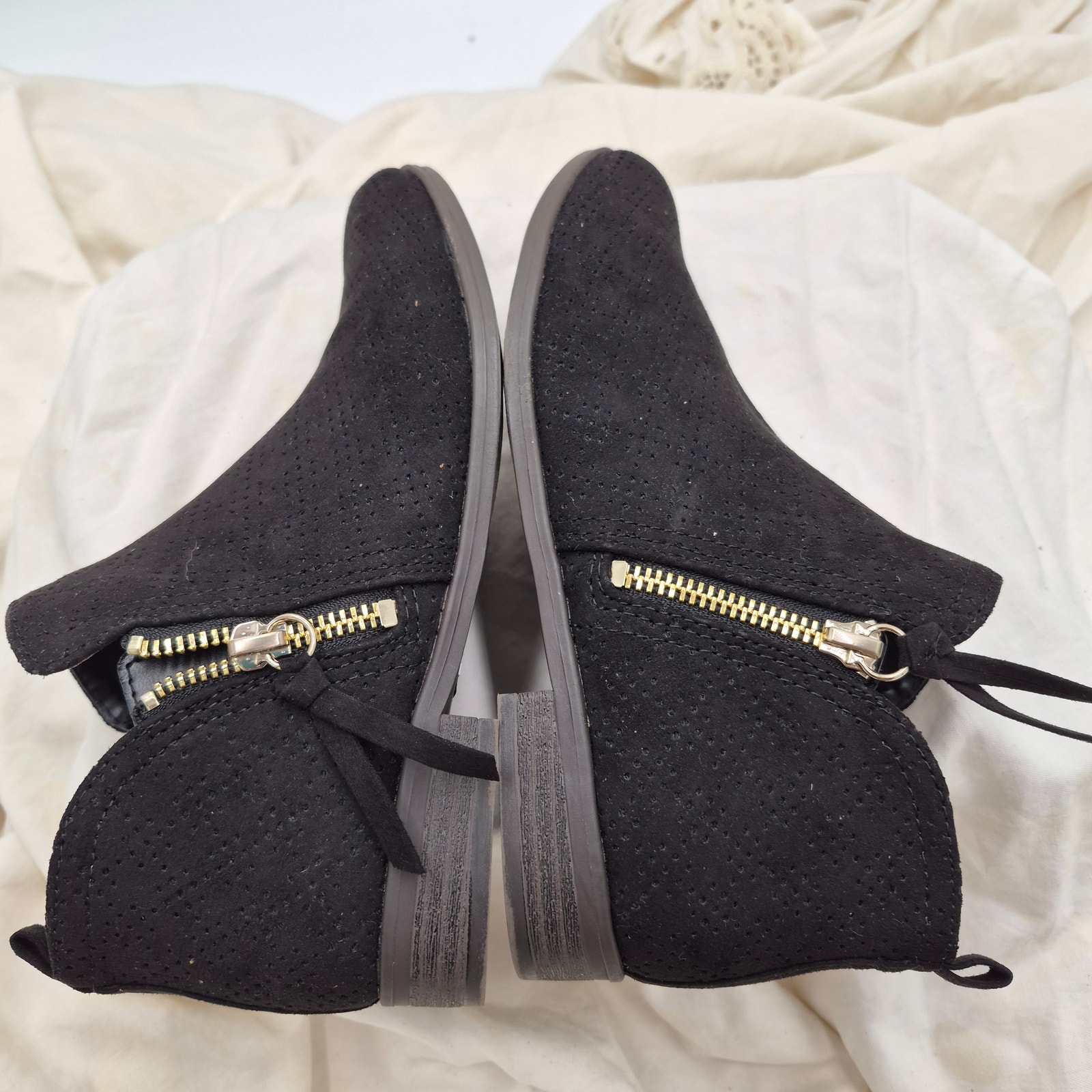 Dr. Scholl's Rate Zip Ankle Booties Black Women's Size 6
